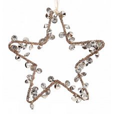 Χριστουγεννιάτικο Μεταλλικό Αστέρι με Διαμάντια (15cm)